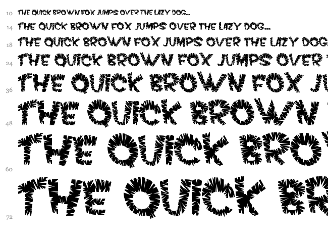 VTC Scream it Loud font waterfall